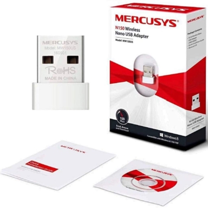 ADAPTADOR USB WIRELESS NANO N150 MERCUSYS MW150US - NOVO