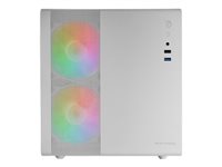 MARS GAMING MC400W PREMIUM MICRO-ATX CUBE CASE 3X FRGB FAN GLASS MESH WATERC. WHITE