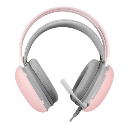 MARS GAMING MH-GLOW FULL CHROMA 360 HEADPHONESMIC ULTRA-LIGHT PC/PS4/PS5/XBOX PINK
