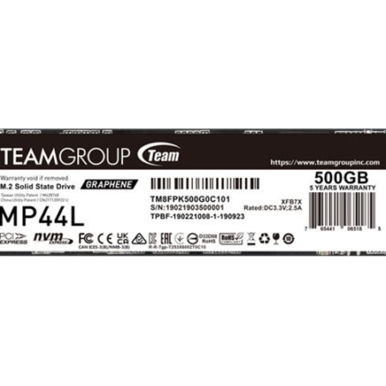TEAM GROUP SSD MP44L NVME 500GB M.2 PCIE 4.0