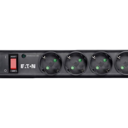 EATON Protection Strip PS4D Surge protector AC 220-250V 2500Watt output connectors 4 Black