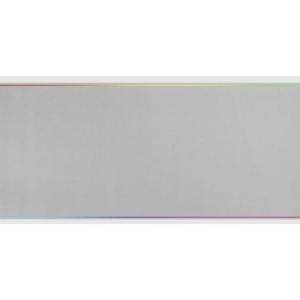 MARS GAMING MMP224 880x330MM XXL GAMING MOUSEPAD RAINBOW LINE EDGE DESIGN NANO-TEXTILE & NON-SLIP NATURAL RUBBER BASE WHITE