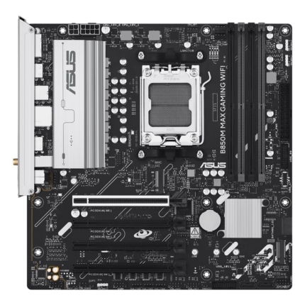 ASUS AMD B850 mATX motherboard DDR5 PCIe 5.0 3xM.2 1xHDMI 1xDisplayPort 4xSATA