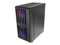 MARS GAMING MC-VAULT ATX COMPUTER CASE 4X120MM ARGB FANS OPEN FRONT MESH TEMPERED GLASS SIDE PANEL RGB MB & CONTROLLERS COMPATIBLE B