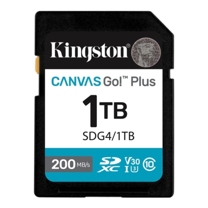 KINGSTON 1TB SDXC Canvas Go Plus Gen4 200MB/s C10 UHS-I U3 V30