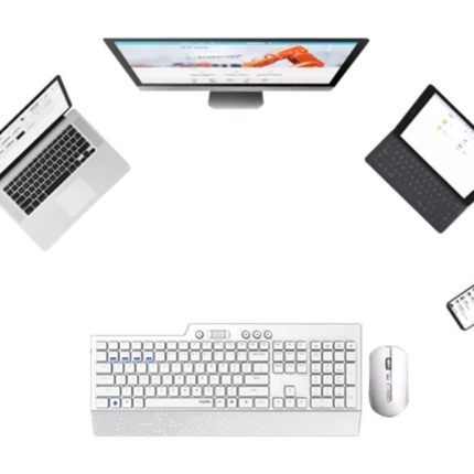 RAPOO 8200T MULTI-MODE WIRELESS DESKTOP COMBO SET (KEYBOARD + MOUSE  WHITE