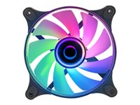 MARS GAMING MF-3D 12CM FAN, INFINITE MIRROR ARGB, 12CM PWM FAN, TOTAL CONNECTION, BLACK