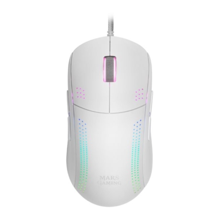 MARS GAMING MMPRO MOUSE, ULTRALIGHT, 32000DPI, RGB, FEATHER, AMBIDEXTROUS, WHITE