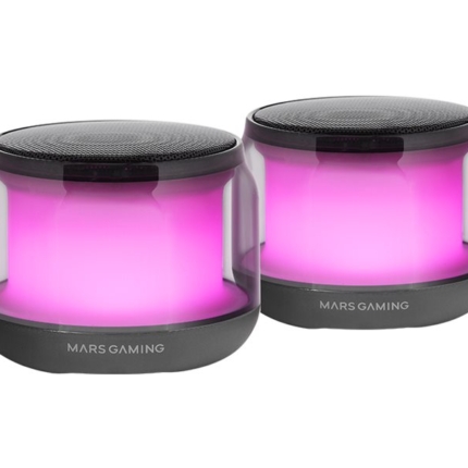 MARS GAMING MS-AURA BLUETOOTH 5.3 RGB 360 MINI SPEAKER 15W CUSTOM DSP CHIPSET CONTROL BOX BLACK