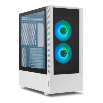 NOX HUMMER NEMESIS WHITE ARGB TEMPERED GLASS ATX CASE