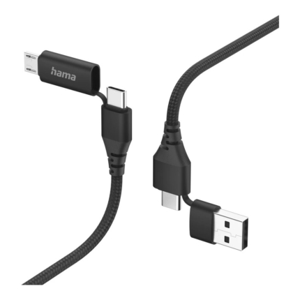 HAMA 4IN1 MULTI-CHARGING CABLE USB-C AND USB-A - USB-C AND MICRO-USB 15 M