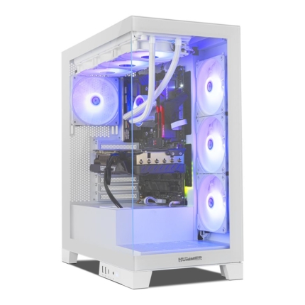 NOX HUMMER GLOCK FRAMELESS GLASS MID TOWER WHITE CASE
