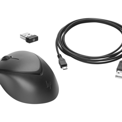 HP Wireless Premium Mouse Right and left-handed Laser 3 Buttons 2.4GHz USB Wireless receiver Black