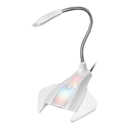 MARS GAMING MMIC RGB PRO MICROPHONE, MUTE, FLEX, USB, WIN / MAC / PS4, WHITE
