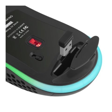 MARS GAMING MMW3 WIRELESS MOUSE, 79G ULTRA-LIGHT, RECHARGEABLE BATTERY, BLACK