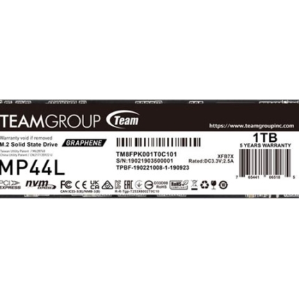 TEAM GROUP  SSD MP44L NVME 1TB M.2 PCIE 4.0