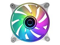 MARS GAMING MF-3D 12CM FAN, INFINITE MIRROR ARGB, 12CM PWM FAN, TOTAL CONNECTION, WHITE