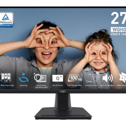 MSI PRO MP275Q IPS 27INCH  WQHD 100HZ 1MS (MPRT) / 4MS (GTG) HDR READY, 2XHDMI, DP, BLACK 3Y