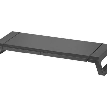 MARS GAMING MGS-PRO ERGONOMIC MONITOR STAND, PHONE & TABLET HOLDER + DRAWER, BLACK