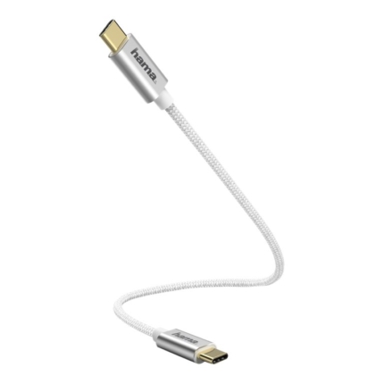 HAMA USB-C TO USB-C CHARGING/DATA CABLE, 0.2 M, WHITE