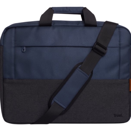 TRUST LISBOA 16inch LAPTOP BAG DARK GREY & DARK BLUE ECO