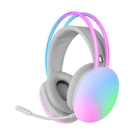 MARS GAMING MH-GLOW FULL CHROMA 360 HEADPHONES + MIC, ULTRA-LIGHT, PC/PS4/PS5/XBOX, WHITE