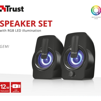 TRUST GEMI 2.0 SPEAKER RGB BLACK