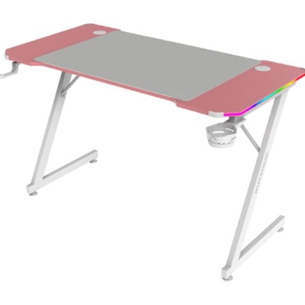MARS GAMING MGD-X120RGB 120X60CM ERGONOMIC RGB GAMING DESK REMOTE CONTROL XL MOUSEPAD HOLDERS PINK