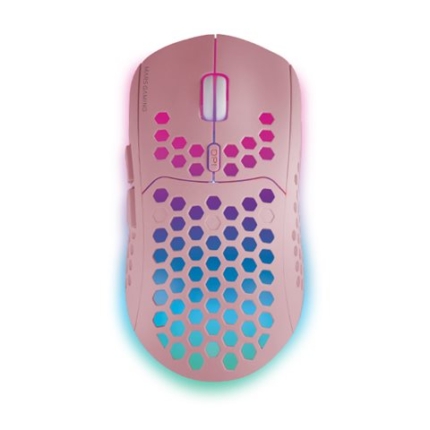 MARS GAMING MMW3 WIRELESS MOUSE, 79G ULTRA-LIGHT, RECHARGEABLE BATTERY, PINK