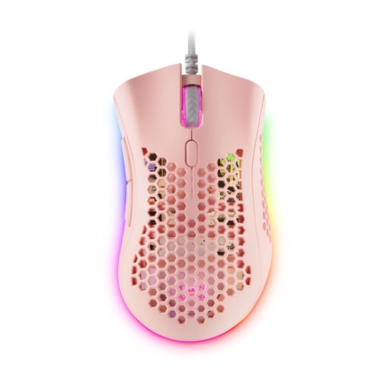 MARS GAMING MMEX MOUSE, 32000DPI, OPTICAL SWITCHES, 75G, RGB, FEATHER, SOFT, PINK