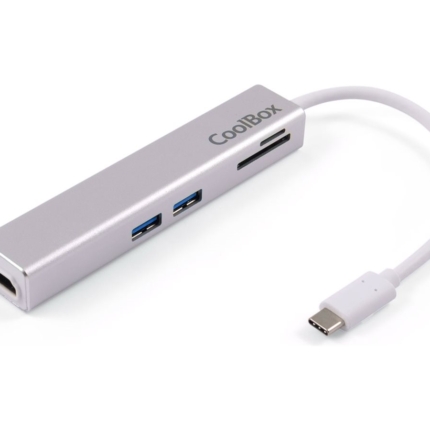 COOLBOX 5-PORT USB-C HUB WITH 2 USB TYPE A/1 USB TYPE C/1 HDMI/1 SD