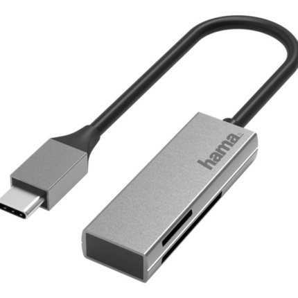 HAMA USB-C CARD READER, USB 3.0, SD/MICROSD, ALUMINUM