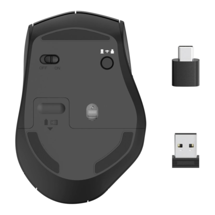 HAMA MW-600 WIRELESS MOUSE TYPE-C BLACK 6 BUTTONS NANO USB A/USB C - 182616