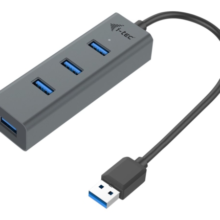 Hub i-tec passivo USB 3.0 4 portas - Metal com Carregador