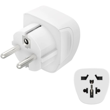 HAMA SHUCK POWER ADAPTER UK/US/CHINA/ITALY/SWITZERLAND TO EURO, WHITE - 223456