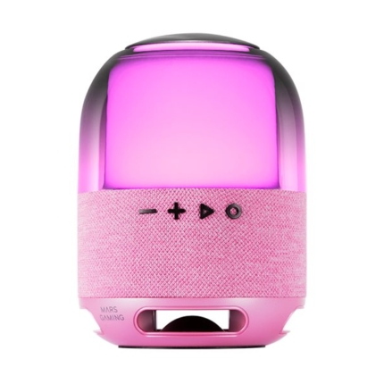 MARS GAMING MS-FLOW 360 RGB BLUETOOTH 5.3 15W SPEAKER 57MM DEEPBASS RADIO FM BLUETOOTH AND MICROSD PLAYBACK PINK