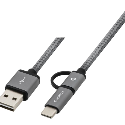 COOLBOX CABLE MULTIUSB MICRO/C GRAY