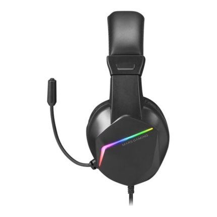 MARS GAMING MH122 FRGB HEADPHONES + MIC, HIFI, NOISE CANCEL, UNIVERSAL COMPATIBILITY, BLACK