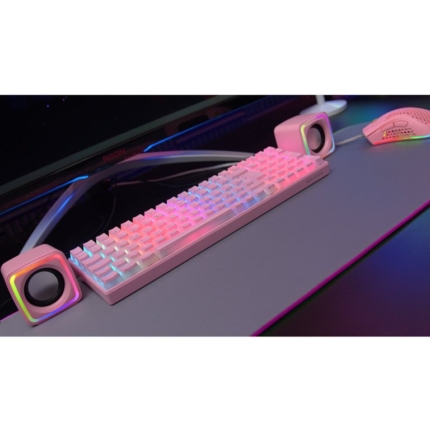 MARS GAMING MSCUBE PREMIUM CUBE SPEAKERS 8W DSP ARGB FLOW USB POWER PINK