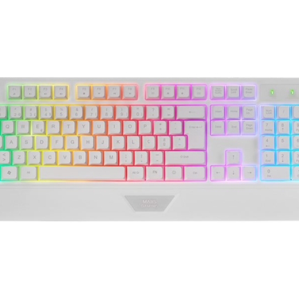 MARS GAMING MK124 H-MECH ERGONOMIC FULL KEYBOARD INTEGRATED PALM REST FRGB RAINBOW LIGHTING ADVANCED ANTI-GHOSTING MULTI-PLATFORM CO