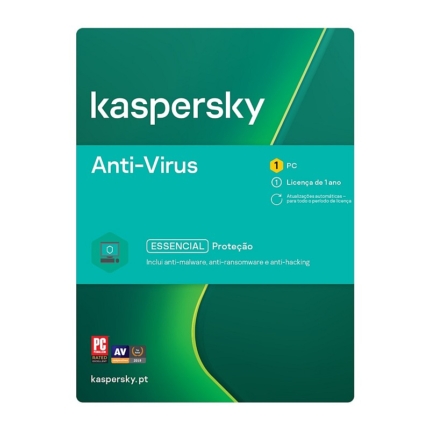KASPERSKY ANTIVIRUS STANDARD 1 ANO 1 UTILIZADOR LICENÇA DIGITAL