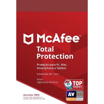 ANTIVIRUS MCAFEE PROTECAO TOTAL - 4 ANOS